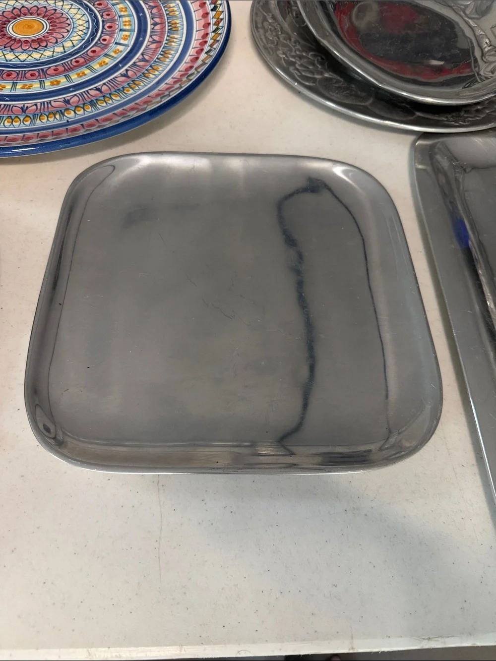 Nambe Polished Silver Oval Serving Tray